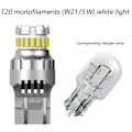 Miniatyrbilde 2 av 5: Bil T20 7440 W21w Led Canbus Baklys W21/5w 7443 Led Pære Brems Svinglys 6500k Sup