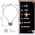 Pikkukuva 2 / 5: E27, E27 4w LED-lamppu, Retro-filamenttilappu, Ihanteellinen Nostalgiseen Ja Retro-valaistukseen