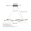Miniatyrbilde 2 av 5: 2-lyset 80 cm LED-pendellampe i aluminium med linjedesign