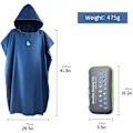 Miniatyrbillede 3 af 3: Hurtigtørrende Skiftekåbe Mikrofiber Surf Poncho Håndklæde Opbevaring