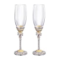 Miniatyrbillede 2 af 5: 1 Par Enamel Champagne Flutes Blyfri Krystal Goblet Kop
