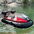 Miniatyrbild 3 av 5: Fjärrstyrd Hovercraft med Kollisionsskydd, Vattentät