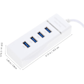 Miniatyrbild 2 av 8: USB 3.0 Hub 4 Extra Portar Splitter Adapter Multifunktionell Kabel Vit Snabb Dataöverföring