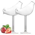 Miniatyrbillede 1 af 4: Fugleformet Cocktailglas 5 Oz/150 Ml 2 stk Unikt Champagneglas 2 stk Glasvarer Velegnet