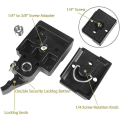 Miniatyrbillede 2 af 4: Hurtigudløsningsplade 1/4'' til 3/8'' Skrue Adapter Kompatibel (1 Styk, Sort)