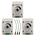 Miniatyrbilde 1 av 5: 3 stk DC12-24V 8A Monokrom Dimmerkontroller for LED