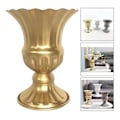 Miniatyrbilde 5 av 5: Elegant Retro Metall Jern Blomster Vase Retro Metall Blomster Vase (gull) (1 stk)