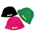 Miniatyrbild 4 av 5: Stickad Bucket Hat Strandhatt Virkad Basinkappa Solhatt Fiskarehatt Sommar Rose red