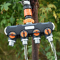 Miniatyrbillede 2 af 4: Have Splitter 4 Vejs Gummibelagt Hanekobling Vandfordeler