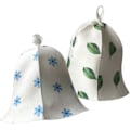 Miniatyrbillede 1 af 5: Saunahat, 2 stk. Filt Saunahat, Saunahat til Mænd og Kvinder, Sauna Tilbehør Filt Hætte Sauna Hætte Brusebad Hætte til Sauna Bad Snowflake and Leaf