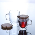 Miniatyrbilde 2 av 5: 2 stk Dobbelveggede Isolerte Espresso-Glasskrus 350ml med Lopp
