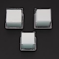Miniatyrbillede 1 af 4: 100 stk. Transparente 20x20mm Kvadratiske Glasplader Dækglas