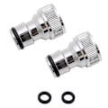 Miniatyrbild 1 av 3: -2-pack 1/2 tum Kranmunstycke Universal Koppar Silver Krankopplingar Trädgårdsslang Till Krananslutning Kopplingar Kranadaptrar För Köket