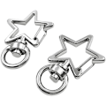 Miniatyrbilde 6 av 8: 50 stk. Sølv Stjerneformet Nøkkelholder Metall Nøkkelring High End Legering Nøkkelkjede