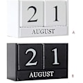 Miniatyrbilde 3 av 3: Evigvarende skrivebords-trekalender med måneds- og datovisning