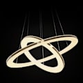 Miniatyrbillede 4 af 5: 1-lys 40 cm LED Pendellampe Metal Akryl Cirkel Moderne