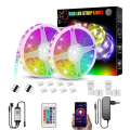 Miniatyrbillede 1 af 5: 10m LED-lysstribe med Bluetooth-appkontrol RGB SMD5050