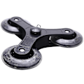 Miniatyrbillede 3 af 4: 2 stk./sæt Sorte Indkøbsvogn Trolley Caster Kuffert Rulle Hjul Udskiftning Hjul Trækhjul