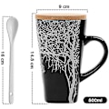 Miniatyrbillede 4 af 4: Kreativ Keramisk Kaffe Kop Håndmalet Præget Kop