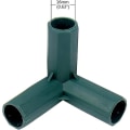 Miniatyrbillede 3 af 5: 3 Vejs 16mm Albue PVC Rørfitting Byg Robust Drivhusramme Møbelforbindelser Teltsammenføjning (10 stk., grøn)
