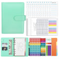 Miniatyrbillede 1 af 5: Bogføring Notebook Macaron A8 PU Læder Løsblad Kreativ Kontanter Green