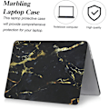 Miniatyrbilde 4 av 8: Ergonomisk Passform Laptop Skall 13in Veske Marmormønster Enkel Installering Avtakbar