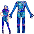 Miniatyrbild 1 av 4: Descendants 3 Audrey Mal Jumpsuit Barnkläder för Flickor Fint Uppklädd Kostym Ärmar Bodysuit 11-12 Years