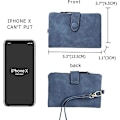 Miniatyrbillede 3 af 5: Kvinders Lille Bifold Clutch Pung Slank PU Læder Håndledsrem Håndtaske Damer Lynlås Penge Organiseringsmøntpung Med ID-Kortsvindue