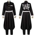 Miniatyrbilde 4 av 5: Demon Slayer Rengoku Kyoujurou Kostymeantrekk Anime Sett One Size - Wig Outfits with Wig