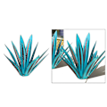 Pikkukuva 3 / 4: Tequila Rustic -metallikoriste Agave-kasvi puutarhaan ja pihalle