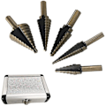 Miniatyrbild 1 av 5: 5 st HSS Stegborr Bits Kon Pagoda Borr Center Punch Hex