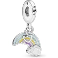 Miniatyrbild 1 av 5: Dangle-berlock i silver med regnbåge för Lmell-armband för kvinnor