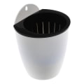 Miniatyrbild 1 av 5: Väggmonterad Planter, Väggmonterad Planter Automatisk Vattenabsorberande Lat Plast Väggmonterad Planter (svart+vit) (1 st)