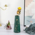 Miniatyrbild 3 av 5: 20cm Vas i Grön Guld Marmor Keramik Hög Design Dekorativa Vaser för Hem, Fest, Bröllopscentrum