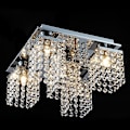 Miniatyrbillede 4 af 5: 5-armet 30 cm Krystal Loftlampe Flush Mount Lysekrone Metal
