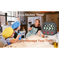 Miniatyrbillede 4 af 5: Køkken Timer, Digital Synlig Timer Magnetisk Ur Stopur Nedtællingstimer