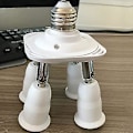 Miniatyrbillede 5 af 5: 4-i-1 E27 Sokkel Splitter Justerbar Base Lys Pære Sokkel