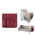Miniatyrbillede 4 af 4: Armlæn Organizer TV Fjernbetjening Holder 5 Lomme Caddy Til Sofa Recliner Stol