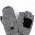 Miniatyrbilde 4 av 5: Vinterhansker i ull med halvfinger og klaff for voksne