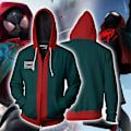 Miniatyrbild 1 av 5: Into The Spider-verse Hoodie Jacka Män Morales Kostym Huvad Kläder Casual Ytterkläder L