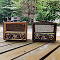 Miniatyrbild 5 av 5: Trä Retro Radio, Am Sw Fm Radio, Trådlös Bluetooth-högtalare, Mini Audio Utomhus Hög Volym För