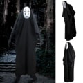 Pikkukuva 2 / 5: Spirited Away No Face Kaonashi -esityspuku Hieno Asuste Viitta Maskikäsineet Sarja L