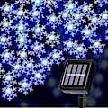 Pikkukuva 4 / 5: Lumivyö Lumihiutaleet Aurinkopaneeli Joulu 12m 100led