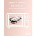 Miniatyrbild 5 av 5: 304 Rostfritt Stål Lunchbox Läcksäker Bento Rosa
