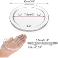 Miniatyrbillede 3 af 5: 5 Pak 10cm Runde Glaslys Tallerkener Kop Mat, Transparent Glas Underkop Holder Sæt Søjle Lysestager Holder Stativ Til Lys -xx
