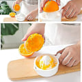Miniatyrbillede 4 af 4: Manuel Citrus Presse Saftpresser Si Strainer Skål 230ml 8.1oz
