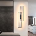 Miniatyrbild 4 av 5: LED Vägglampor Inomhus Svart Rektangulär Dubbel Metallbelysning