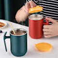 Miniatyrbild 4 av 5: 550ml Mugg med Stort Utrymme 304 Rostfritt Stål med Lock Kaffe Mjölkkopp Te Kaffe Mugg Present (blå)