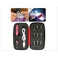 Pikkukuva 3 / 4: 9 in 1 USB LED -virkattukoukut ja neulomineulat -setti Punainen