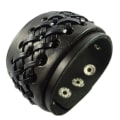 Miniatyrbillede 1 af 4: Mænds Læderarmbånd, Læderarmbånd Håndlavet Smykker (sort)